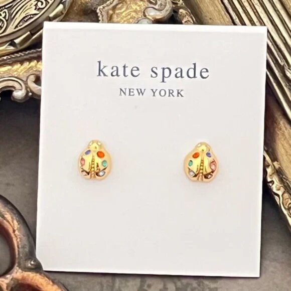KATE SPADE • Nature Walk Ladybug Earrings - Picture 4 of 4